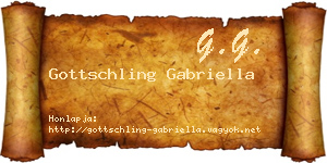 Gottschling Gabriella névjegykártya